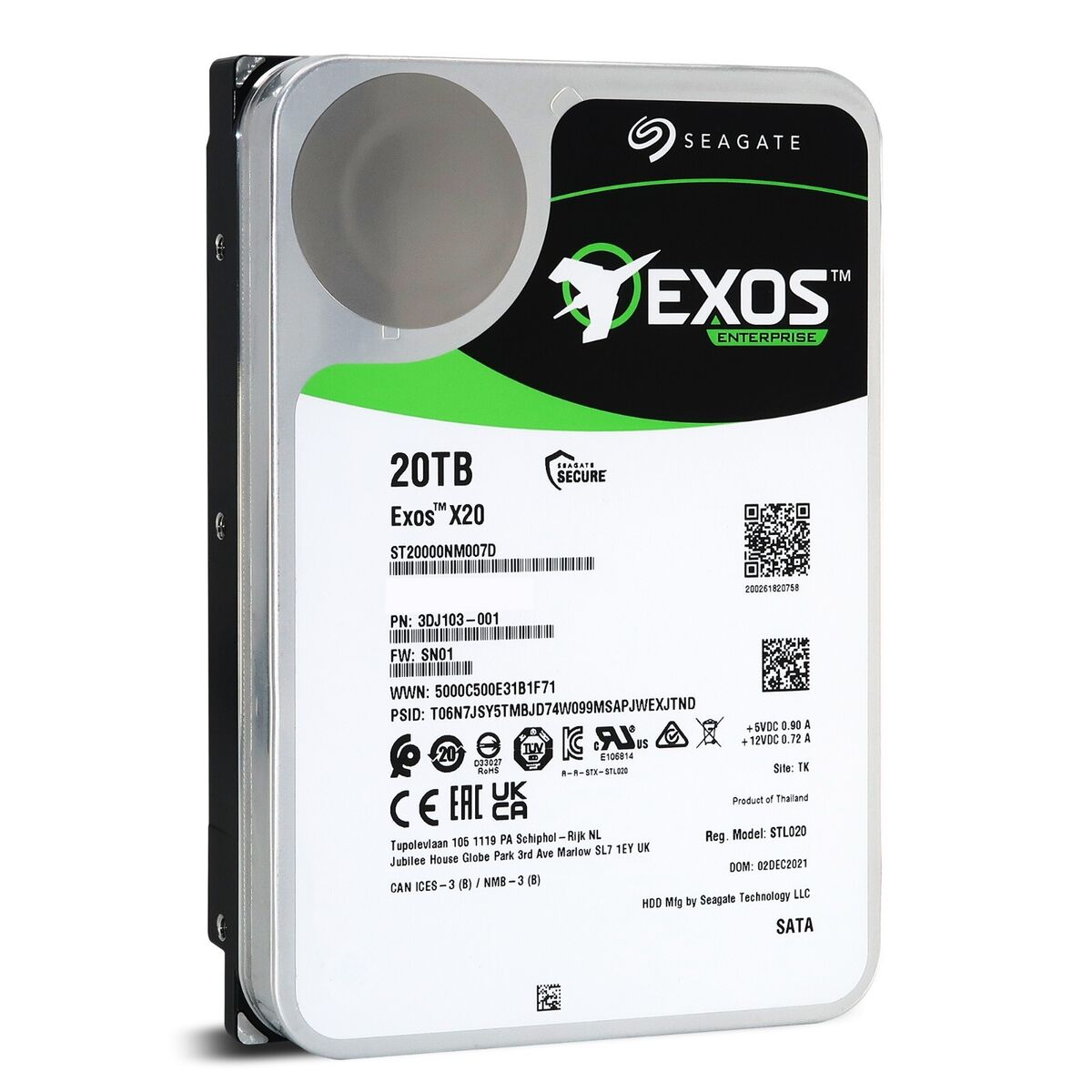 Жесткий диск Seagate Exos X20 20TB ST20000NM007D