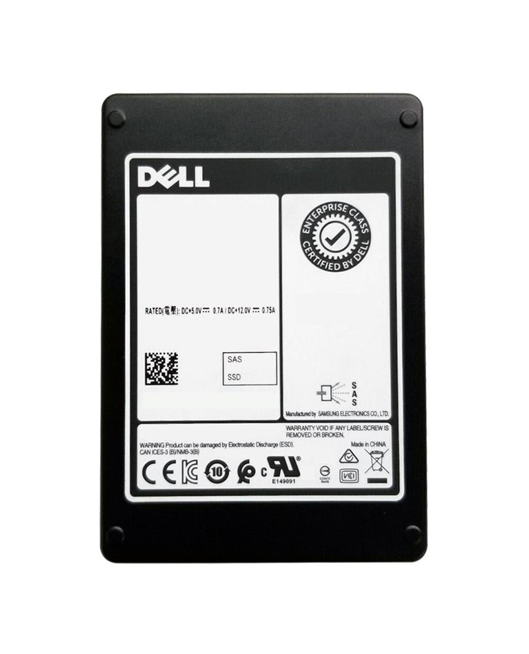 SSD накопитель Dell 3.84TB SAS MU 12Gbps 512e 2.5in Hot-plug, 400-BFQT