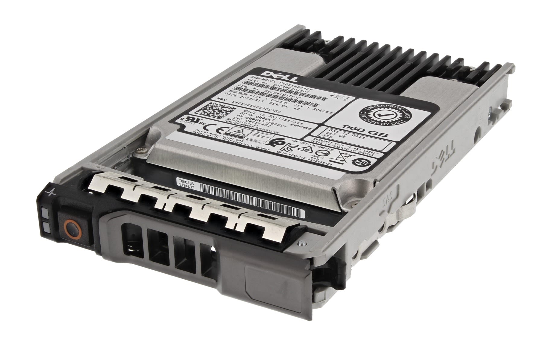 SSD накопитель Dell 960GB SSD SAS 2.5", PX05SR, MWGK7