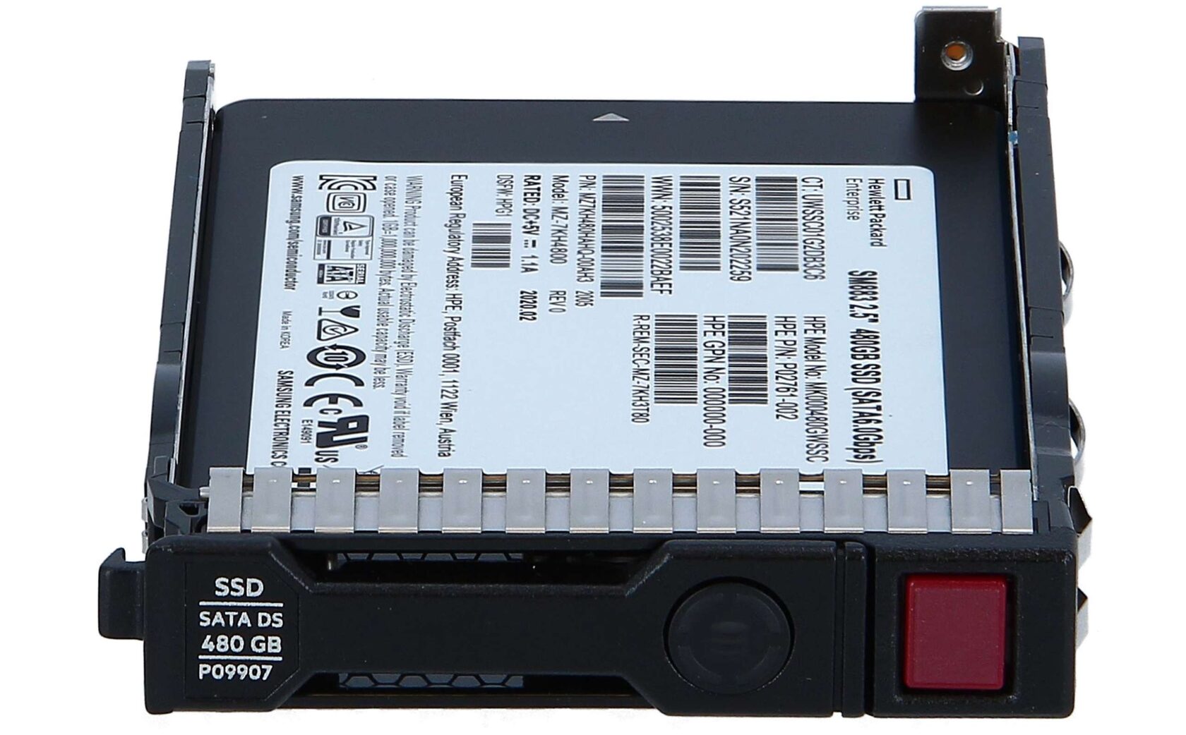 SSD накопитель HPE 480GB 6G 2.5" SATA MU, P09712-B21