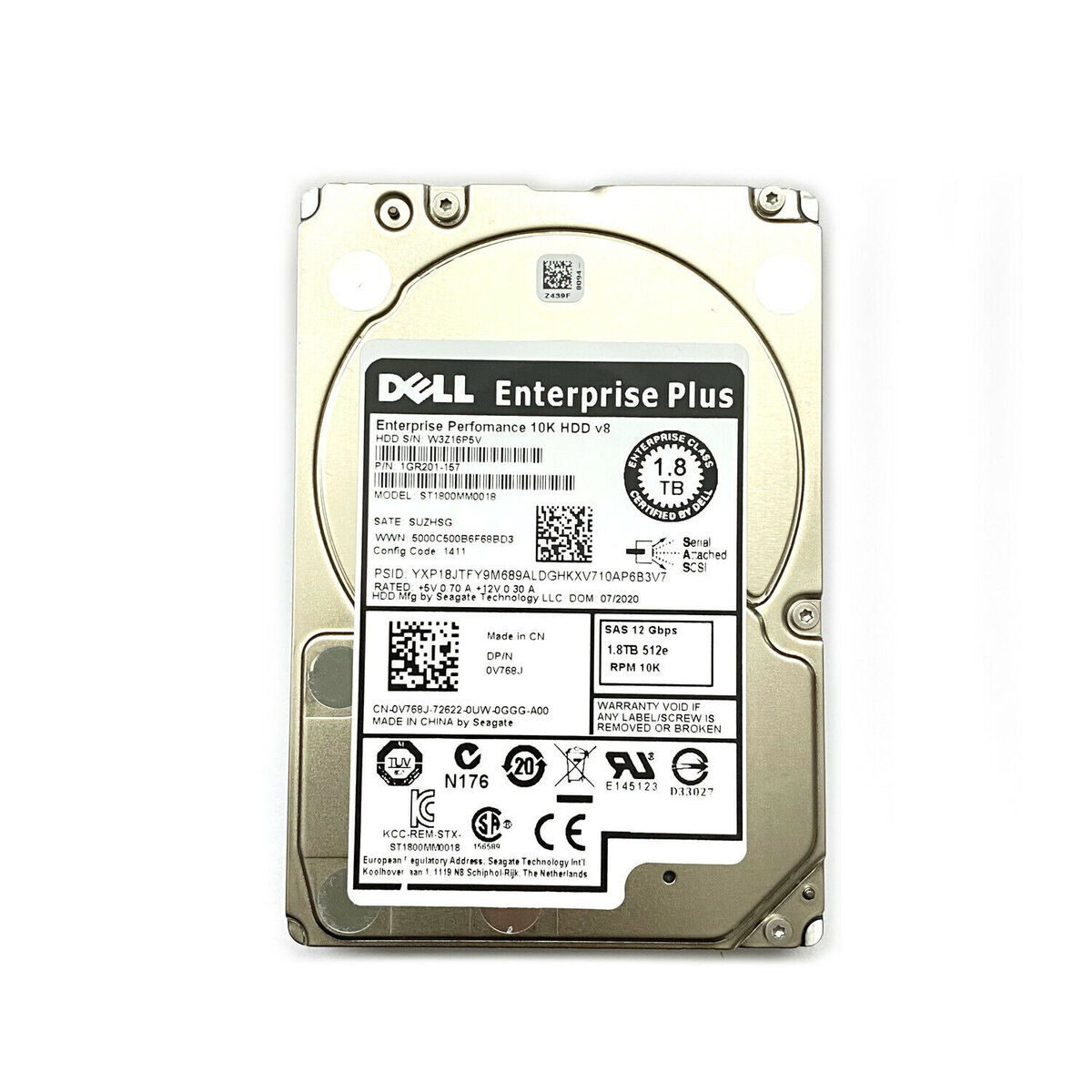 Жесткий диск Dell 1.8TB 10K 12Gb/s 2.5 SAS 0V768J